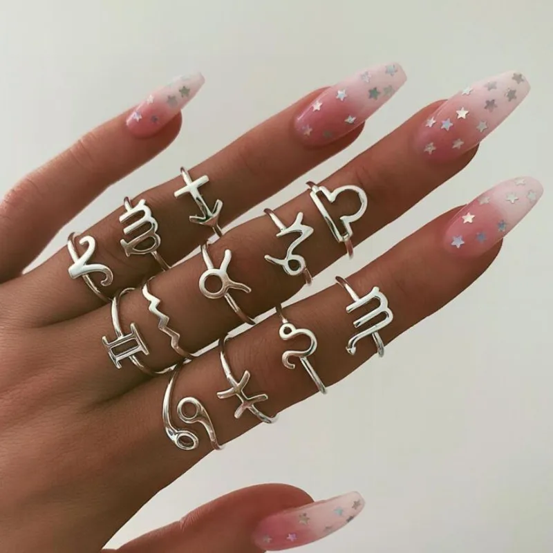 Personality Summer 12 Pcs/Set Twelve Constellation Joint Ring Set for Women Girls Jewellery Wholesale
Personality Summer 12 Pcs/Set Twelve Constellation Joint Ring Set for Women Girls Jewellery Wholesale