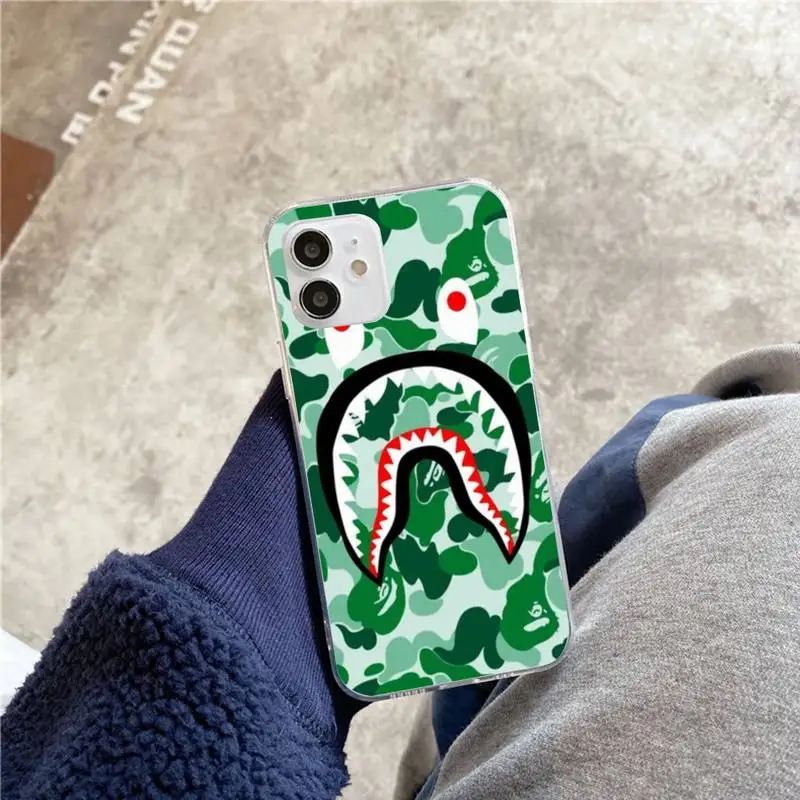 Bape Trend Brand Shark Phone Case For iphone 5s 6 7 8 11 12 plus xsmax xr pro mini se Transparent Cover Fundas Coque
Bape Trend Brand Shark Phone Case For iphone 5s 6 7 8 11 12 plus xsmax xr pro mini se Transparent Cover Fundas Coque