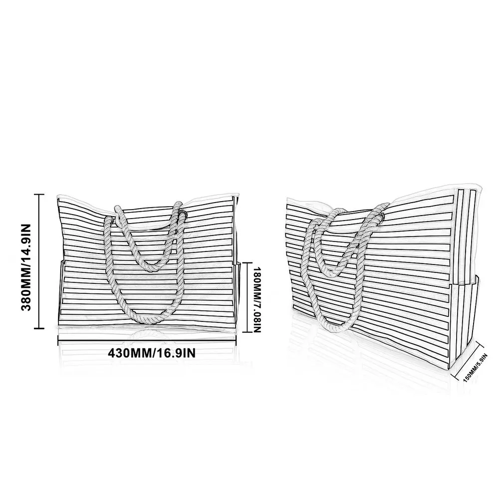 Large Capacity Sturdy And Comfortable Beach Bag Rope Handle Top Magnet Buckle External Pocket Durable Bag
Large Capacity Sturdy And Comfortable Beach Bag Rope Handle Top Magnet Buckle External Pocket Durable Bag