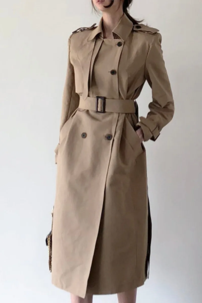 Casual Style Female Spring Trench V-Neck Double Breasted Full Sleeve Pockets Belt Trench For Women
Casual Style Female Spring Trench V-Neck Double Breasted Full Sleeve Pockets Belt Trench For Women