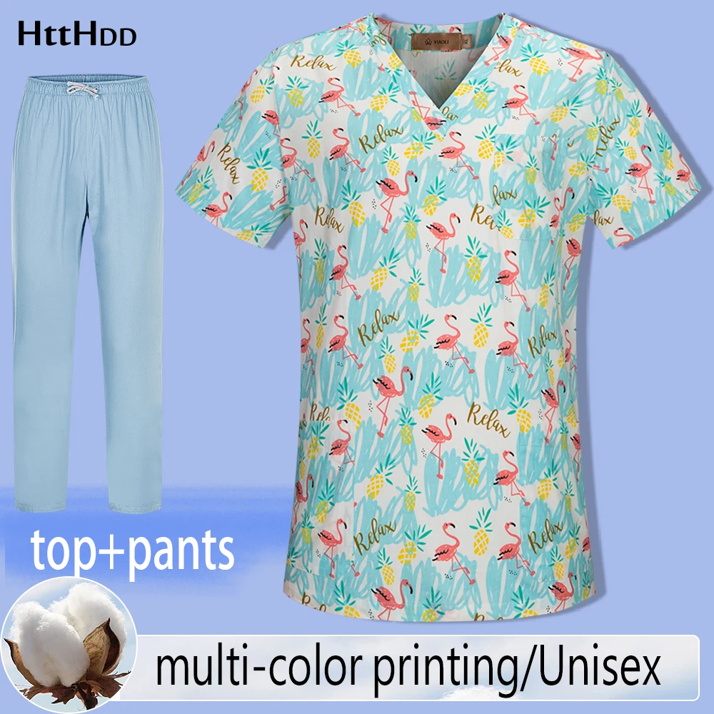 Cotton Printing Women and Men Scrubs T Shirt Tops Surgical Soft with Pocket Women's Medical Uniforms Doctor Wholesale Doctor Top
Cotton Printing Women and Men Scrubs T Shirt Tops Surgical Soft with Pocket Women's Medical Uniforms Doctor Wholesale Doctor Top