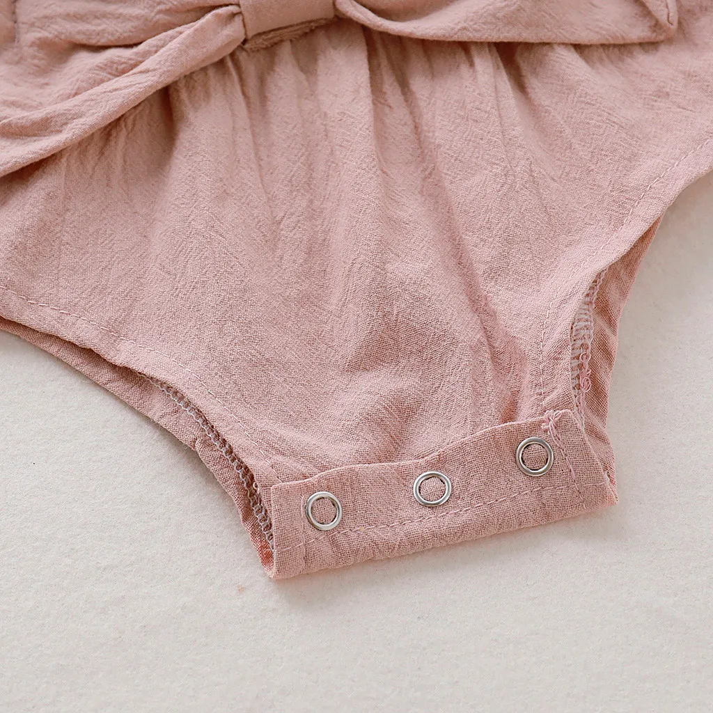 Infant Baby Girl Bowknot Solid Flare Sleeve Romper Clothes Outfits Baby Jumpsuit Newborn Little Girls Rompers
Infant Baby Girl Bowknot Solid Flare Sleeve Romper Clothes Outfits Baby Jumpsuit Newborn Little Girls Rompers