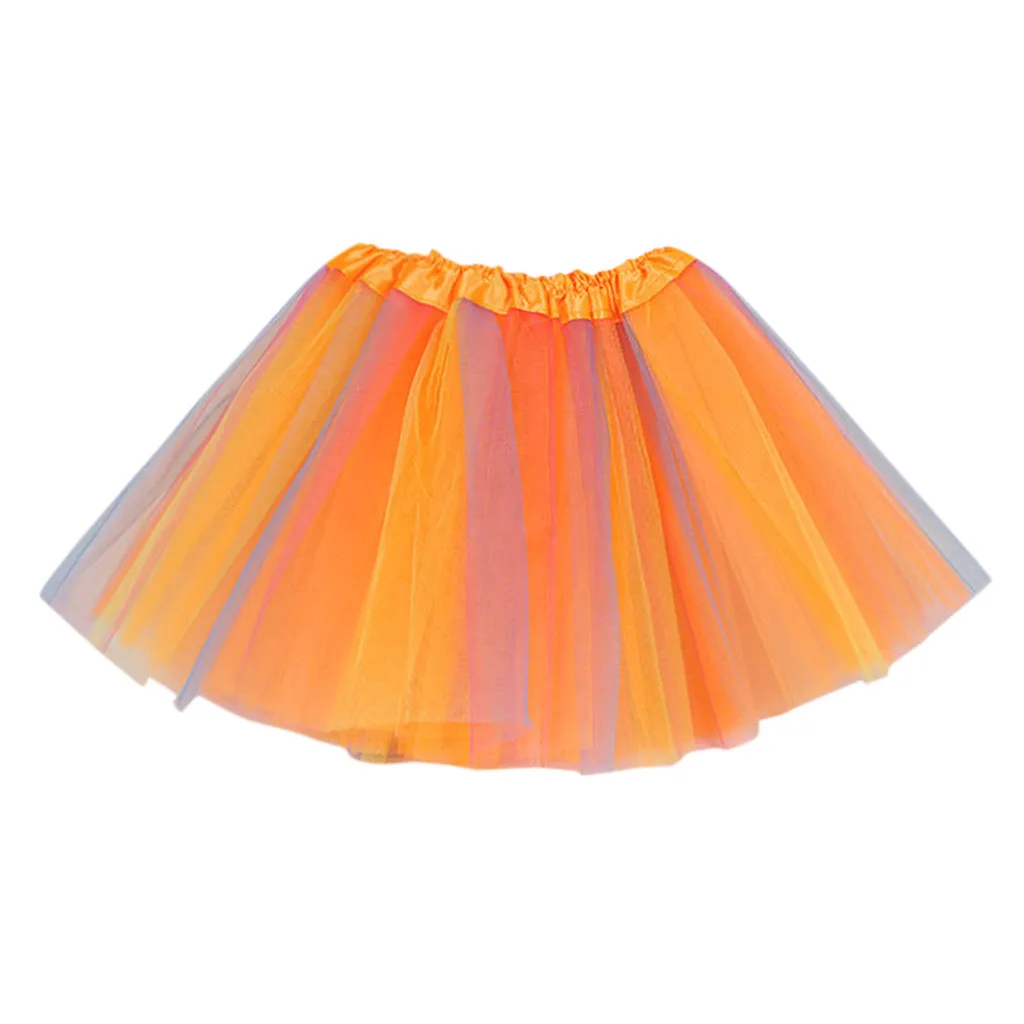 Toddler Kids Girls Baby Multicolor Tutu Skirt Tulle Ballet Outfits Costume rainbow mesh princess skirt | Мать и ребенок
