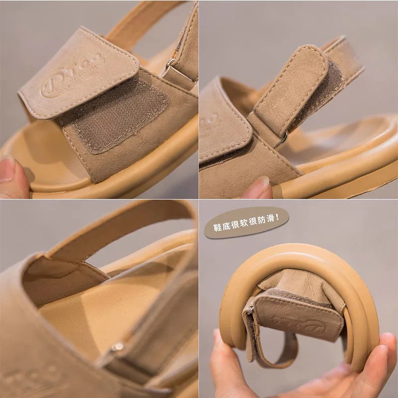Children's Sandals Fashion Pu Leather Solid Casual Shoes For Boy Girls Comfortable Beach Shoes Soft Bottom Designer Kids Sandals
Children's Sandals Fashion Pu Leather Solid Casual Shoes For Boy Girls Comfortable Beach Shoes Soft Bottom Designer Kids Sandals