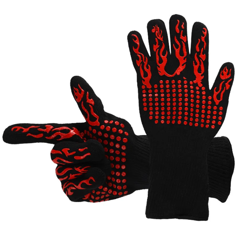 High Temperature 500 Degree BBQ Flame Retardant Fireproof bBarbecue Insulation Silicone Oven Gloves
High Temperature 500 Degree BBQ Flame Retardant Fireproof bBarbecue Insulation Silicone Oven Gloves