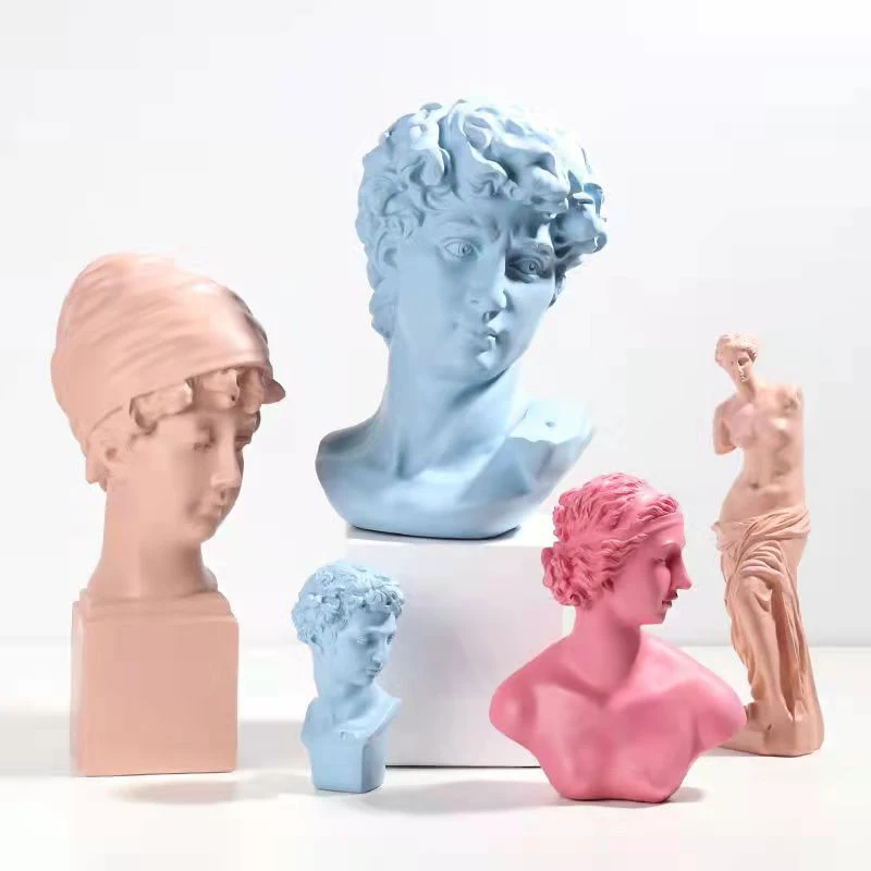 Plaster Head Greek Mythology Statue Nordic Home Living Room Decoration Action Figures Figurines For Interior Desk Accessories | Дом и сад