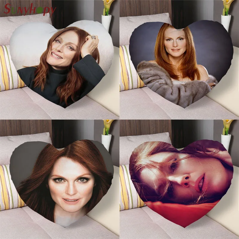Julianne Moore Custom Pillowcase Heart Shape Zippered Satin Fabric For Home/Seat Cushion Wedding Decorative-090ZLL
Julianne Moore Custom Pillowcase Heart Shape Zippered Satin Fabric For Home/Seat Cushion Wedding Decorative-090ZLL