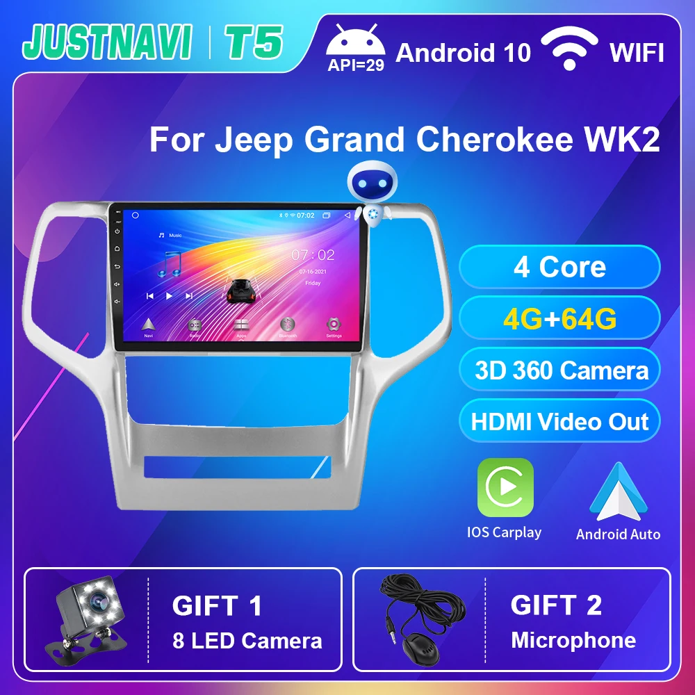 4G 64G Car Radio For Jeep Grand Cherokee WK2 2008-2013 Multimedia DVD Player GPS Navi Carplay No 2 din Autoradio Android 10 DSP
4G 64G Car Radio For Jeep Grand Cherokee WK2 2008-2013 Multimedia DVD Player GPS Navi Carplay No 2 din Autoradio Android 10 DSP