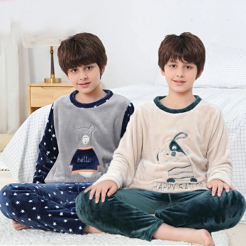 Boys Girls Clothes Pajamas Set Flannel Fleece Warm Catoon Sleepwear Teen Home Suit Winter Autumn Pyjamas Kids 6 8 10 12 14Years
Boys Girls Clothes Pajamas Set Flannel Fleece Warm Catoon Sleepwear Teen Home Suit Winter Autumn Pyjamas Kids 6 8 10 12 14Years