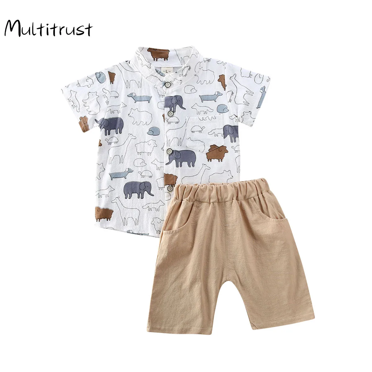 2020 2pcs Newborn Baby Boys Clothes Set Kid Cartoon Animal Short Sleeve T-shirts Tops Solid Shorts Set 1-5 Years DropShipping
2020 2pcs Newborn Baby Boys Clothes Set Kid Cartoon Animal Short Sleeve T-shirts Tops Solid Shorts Set 1-5 Years DropShipping
