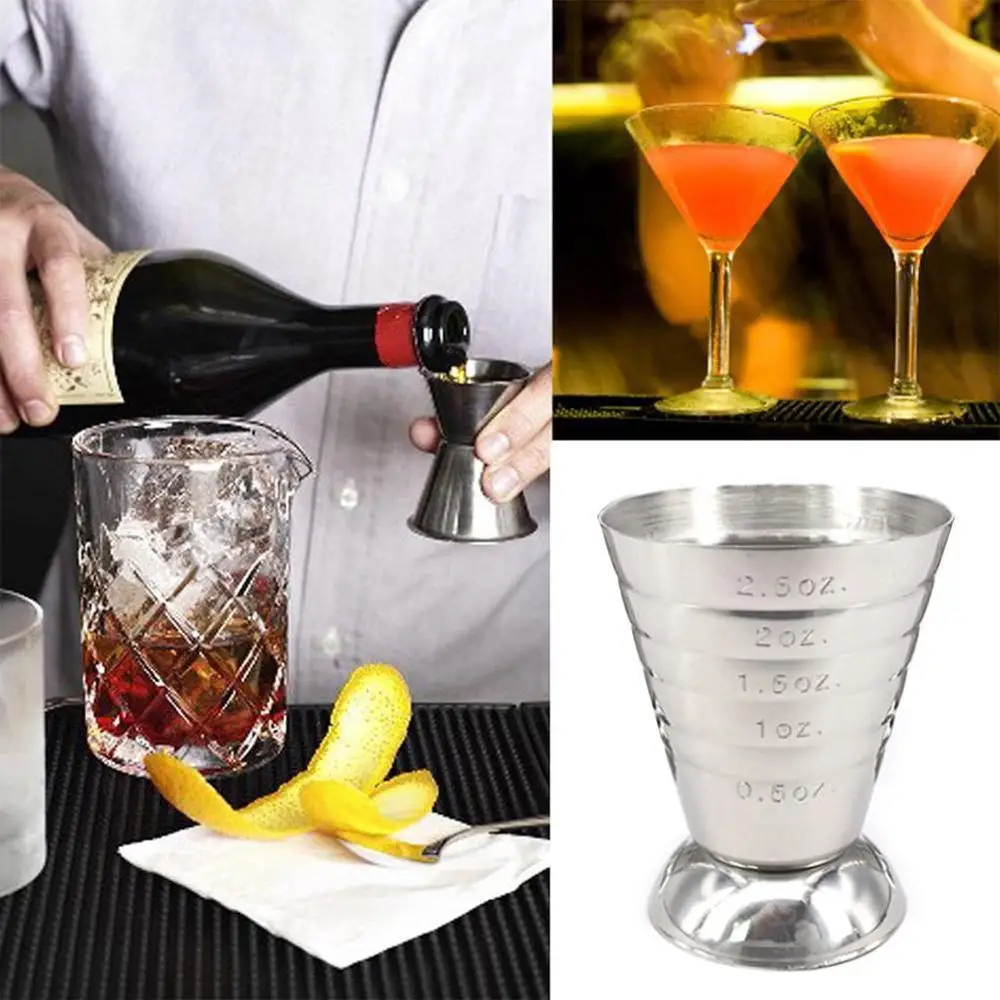 75ml Measuring Shot Cup Ounce Jigger Bar Cocktail Drink Steel Mug Mixer Coffee Cup Liquor Mojito Measurer Measuring C5M4 
75ml Measuring Shot Cup Ounce Jigger Bar Cocktail Drink Steel Mug Mixer Coffee Cup Liquor Mojito Measurer Measuring C5M4