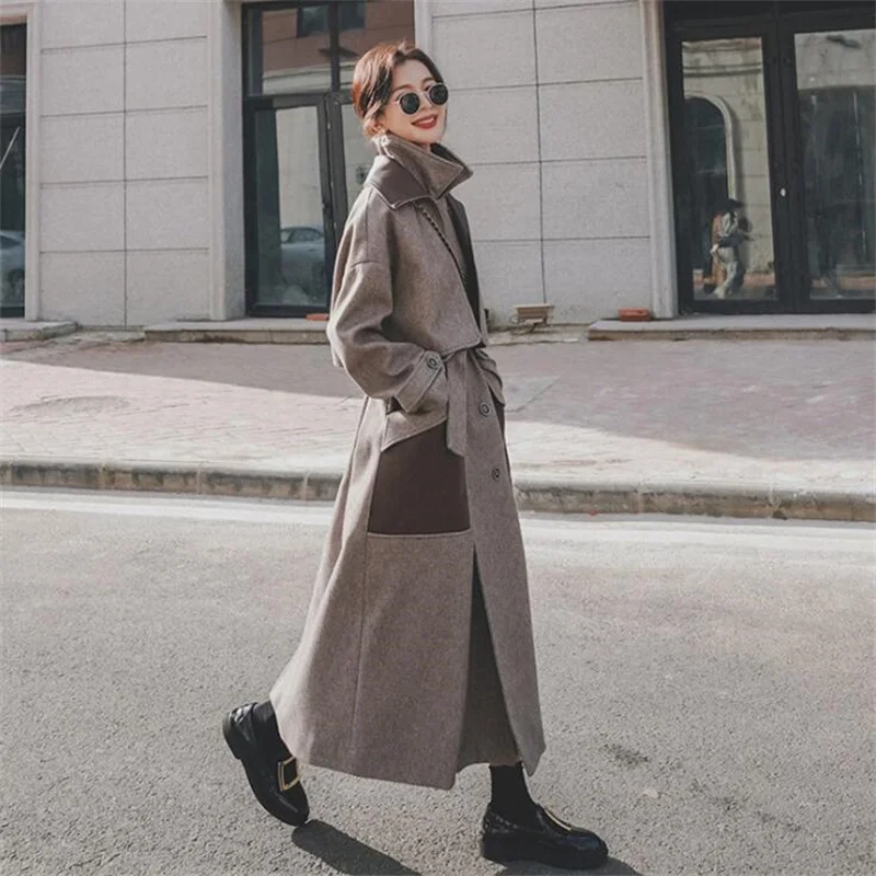 Woolen coat women's mid-length clothes winter new style korean loose British style дубленка женское пальто на осень твидовый
Woolen coat women's mid-length clothes winter new style korean loose British style дубленка женское пальто на осень твидовый