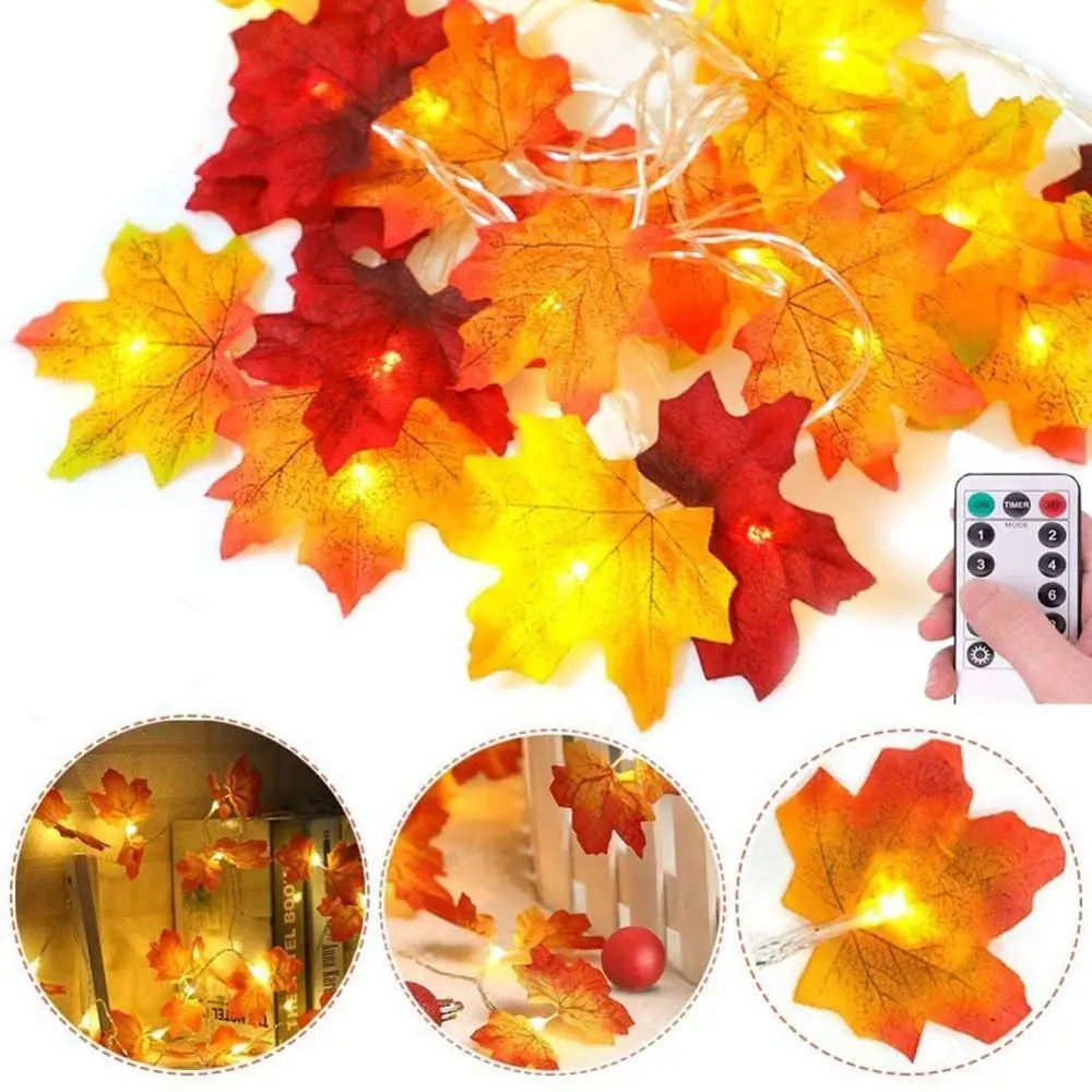 Simulation Maple Leaves Light String Festival LED Decorative Night Light Fairy Lights for Outdoors Battery Operated
Simulation Maple Leaves Light String Festival LED Decorative Night Light Fairy Lights for Outdoors Battery Operated