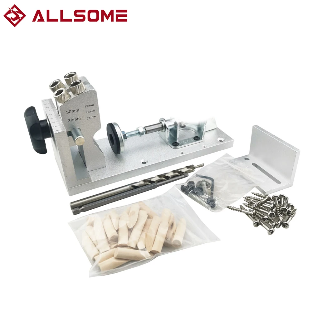 ALLSOME 9.5mm Clamp Pocket Hole Jig Kit Drill Guide Jointing Drilling Locator Doweling for Carpentry WoodWorking Tools
ALLSOME 9.5mm Clamp Pocket Hole Jig Kit Drill Guide Jointing Drilling Locator Doweling for Carpentry WoodWorking Tools