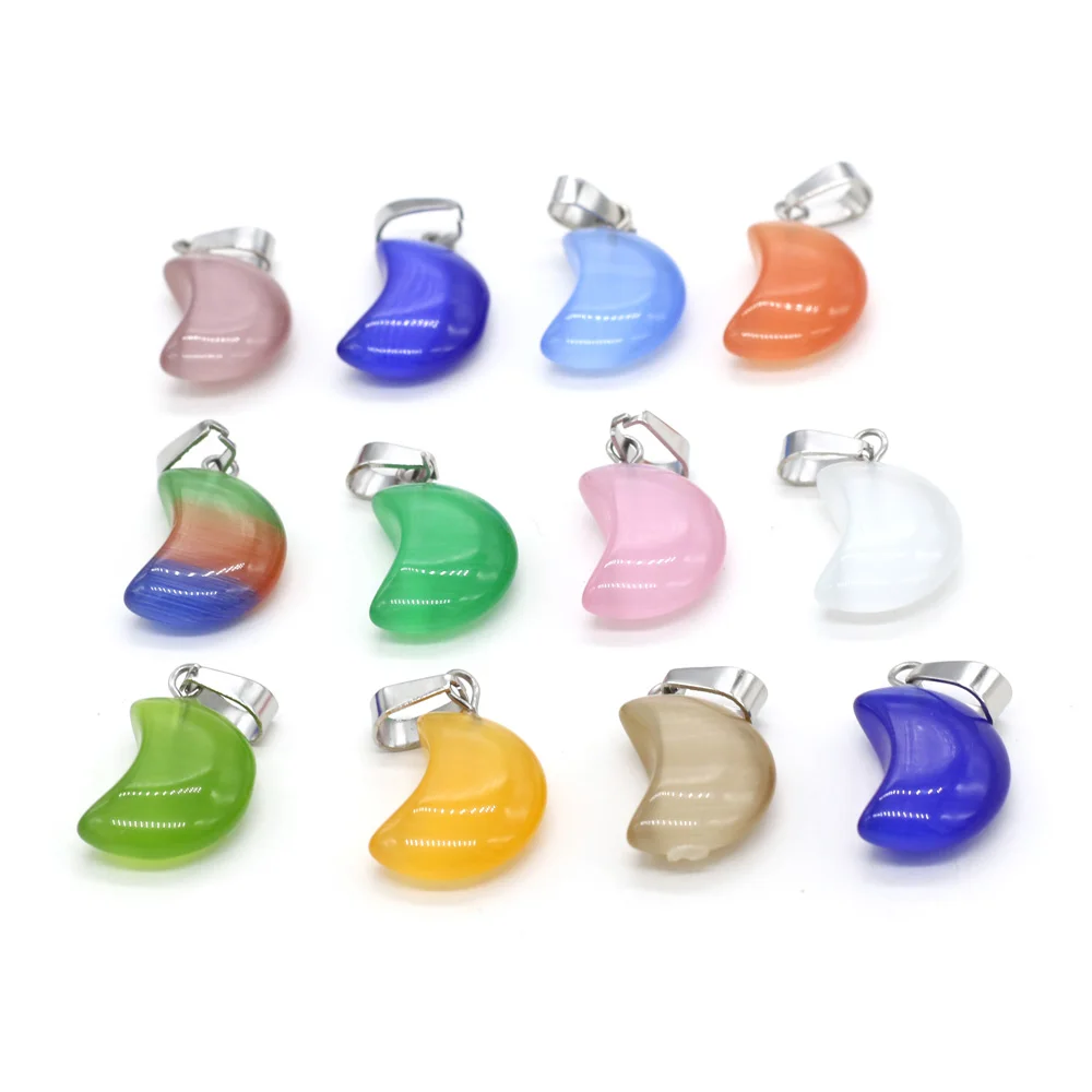 2Pcs Wholesale Natural Stone Pendant Moon-shaped Cat's Eye Pendant For Jewelry Making DIY Necklace Earrings Accessory
2Pcs Wholesale Natural Stone Pendant Moon-shaped Cat's Eye Pendant For Jewelry Making DIY Necklace Earrings Accessory