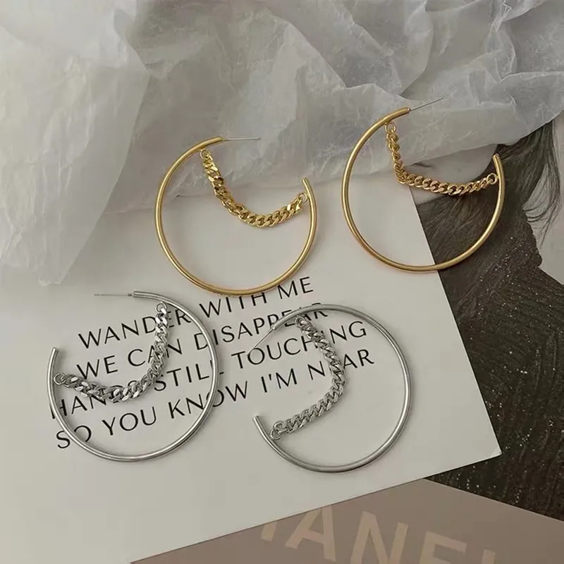 2021 New Korean Simple Large Chain Earrings Korean Hip Hop Earrings Simple Fashion Accessories For Women's Party
2021 New Korean Simple Large Chain Earrings Korean Hip Hop Earrings Simple Fashion Accessories For Women's Party