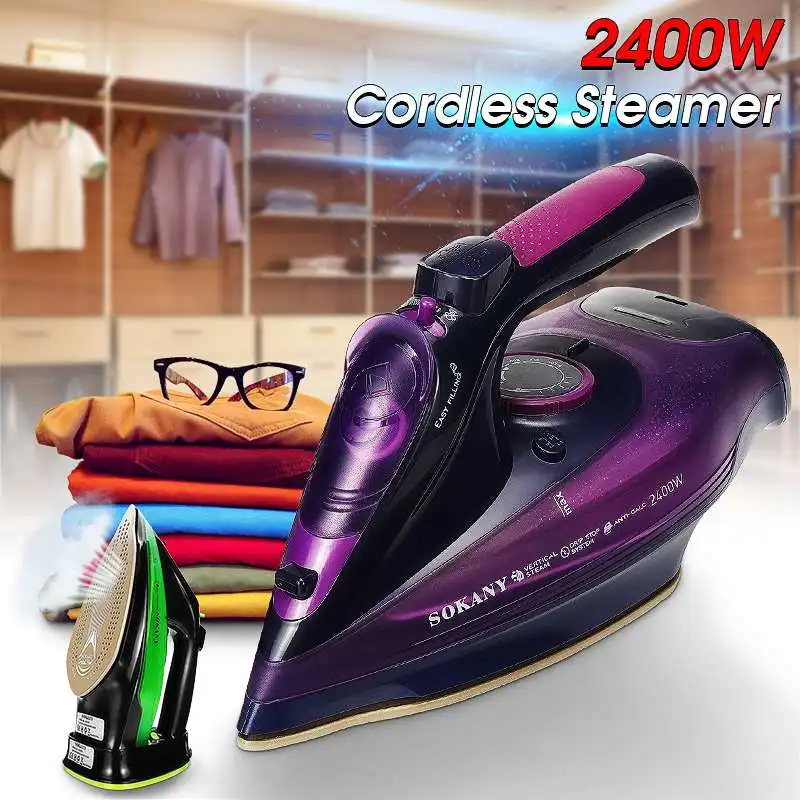 2400W 220V Cordless Electric Steam Iron 5 Temperature Adjust Spray Steam Iron Ceramic Coating Soleplate Steamer Clothes Ironing
2400W 220V Cordless Electric Steam Iron 5 Temperature Adjust Spray Steam Iron Ceramic Coating Soleplate Steamer Clothes Ironing