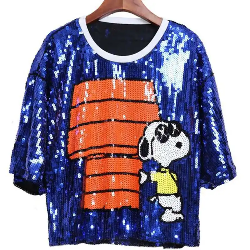 women's style European short sleeves T-shirts NEW 2021 summer loose sequins bling Tee Tops A328
women's style European short sleeves T-shirts NEW 2021 summer loose sequins bling Tee Tops A328