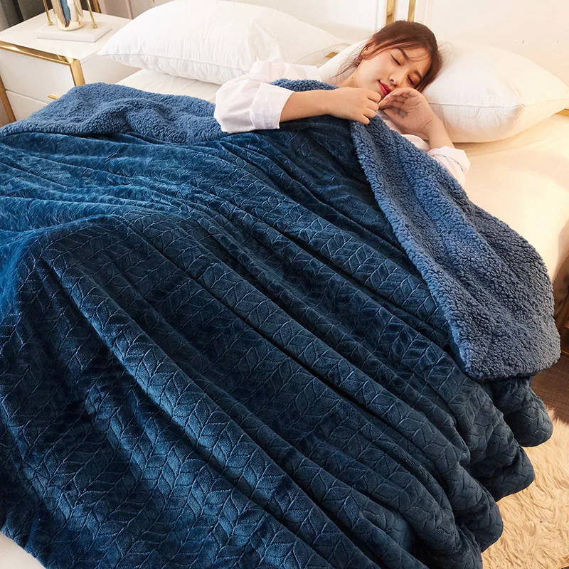 Dark blue fleece blankets and throws Adult Thick Warm winter Blankets Home Super Soft duvet luxury Blankets On twin full Bedding
Dark blue fleece blankets and throws Adult Thick Warm winter Blankets Home Super Soft duvet luxury Blankets On twin full Bedding