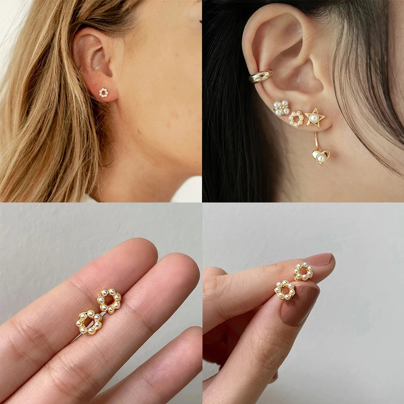 AIDE Cute Korean INS Pearl MINI Piercing Stud Earrings for Women 925 Sterling Silver Fine Earring Jewelry Pendientes kolczyki
AIDE Cute Korean INS Pearl MINI Piercing Stud Earrings for Women 925 Sterling Silver Fine Earring Jewelry Pendientes kolczyki