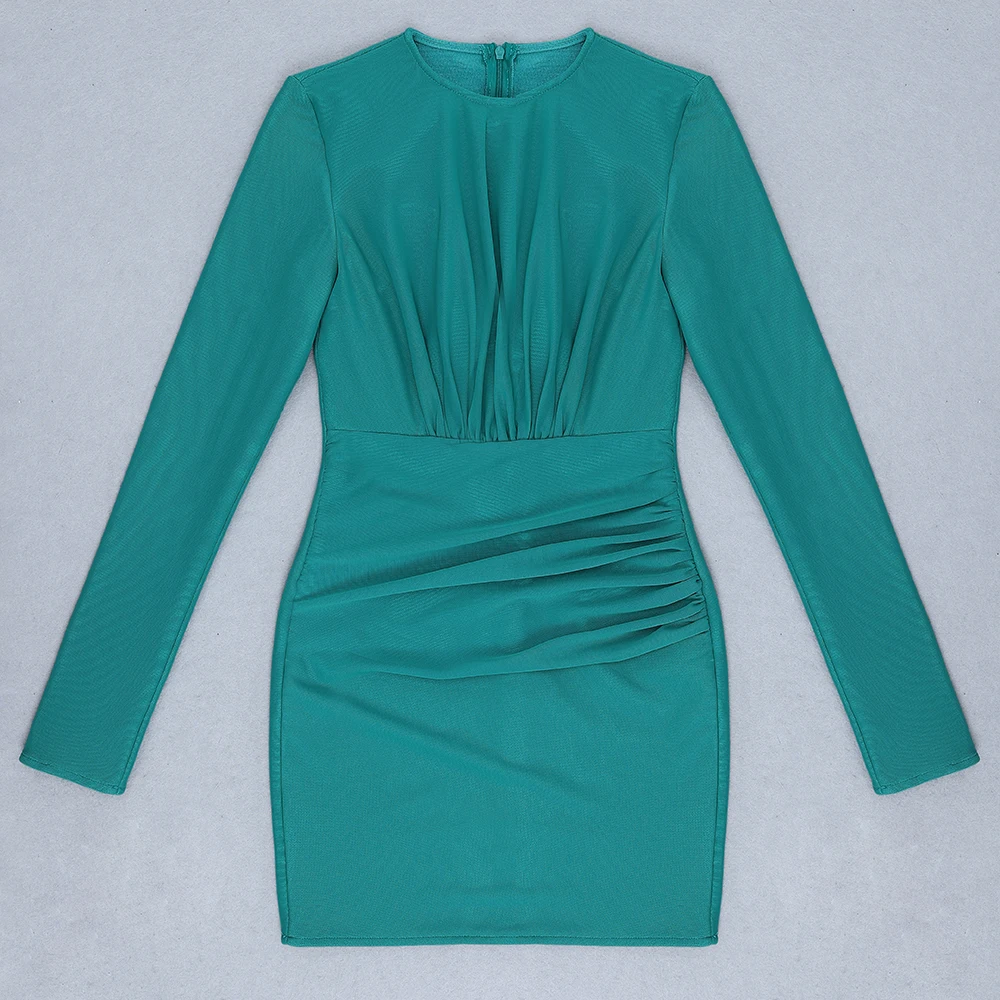 High Quality Celebrity Green Long Sleeve Bodycon Rayon Bandage Dress Party Noble Dress 
High Quality Celebrity Green Long Sleeve Bodycon Rayon Bandage Dress Party Noble Dress