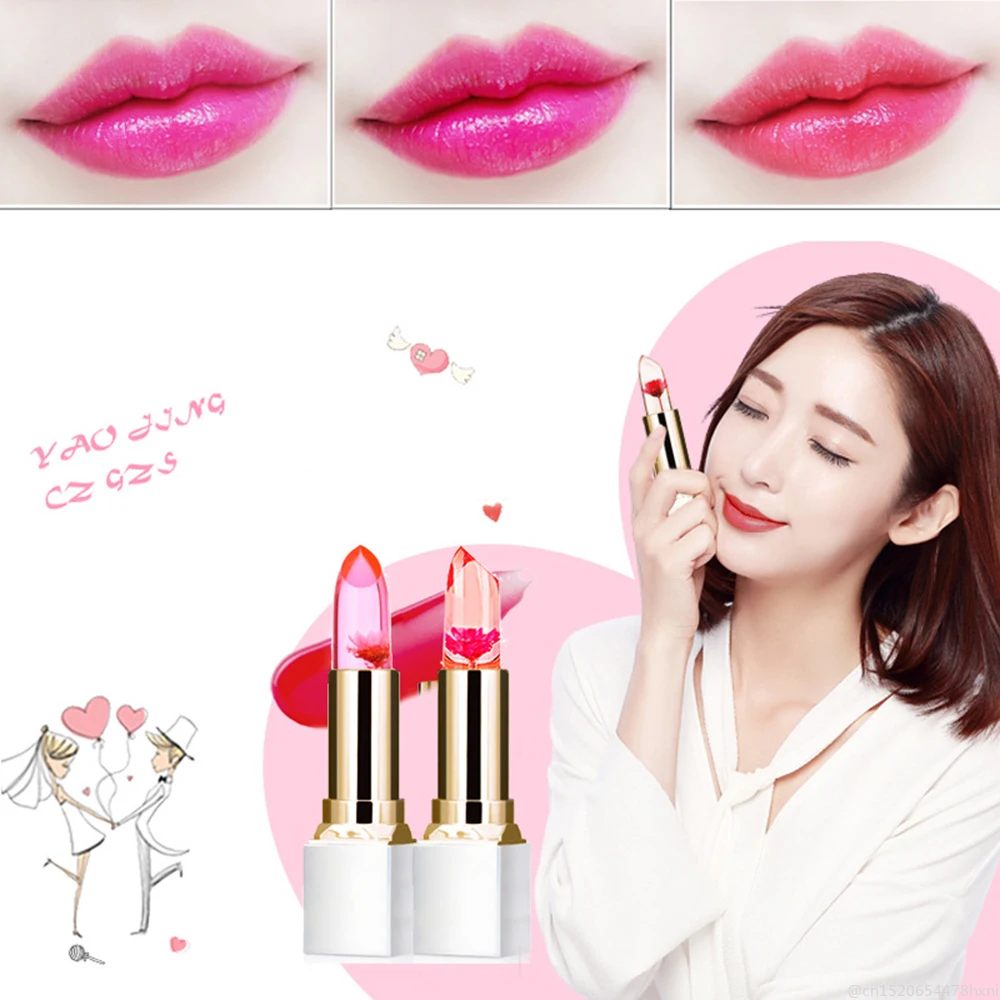Dried Flower Lipstick with 3 Color Ink, Moisturizing Cream with Temperature Change, Jelly Lip, Red Lip Dye, Makeup, TSLM2
Dried Flower Lipstick with 3 Color Ink, Moisturizing Cream with Temperature Change, Jelly Lip, Red Lip Dye, Makeup, TSLM2