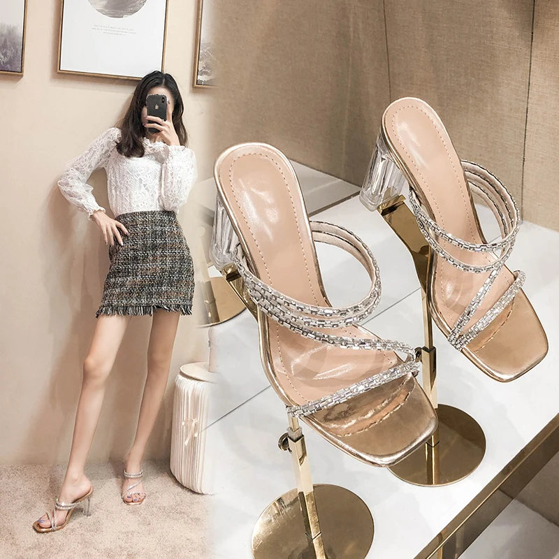 Summer Fashion Thick Heeled Sandals Women Temperament High Heeled Women Pumps Shoes