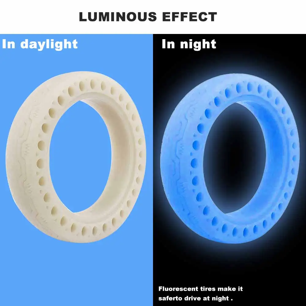 Scooter Tire Fluorescent Tire Honeycomb Luminous Solid Tire Replacement for Xiaomi M365 Electric Scooter 8.5 Inch Scooter Parts
Scooter Tire Fluorescent Tire Honeycomb Luminous Solid Tire Replacement for Xiaomi M365 Electric Scooter 8.5 Inch Scooter Parts