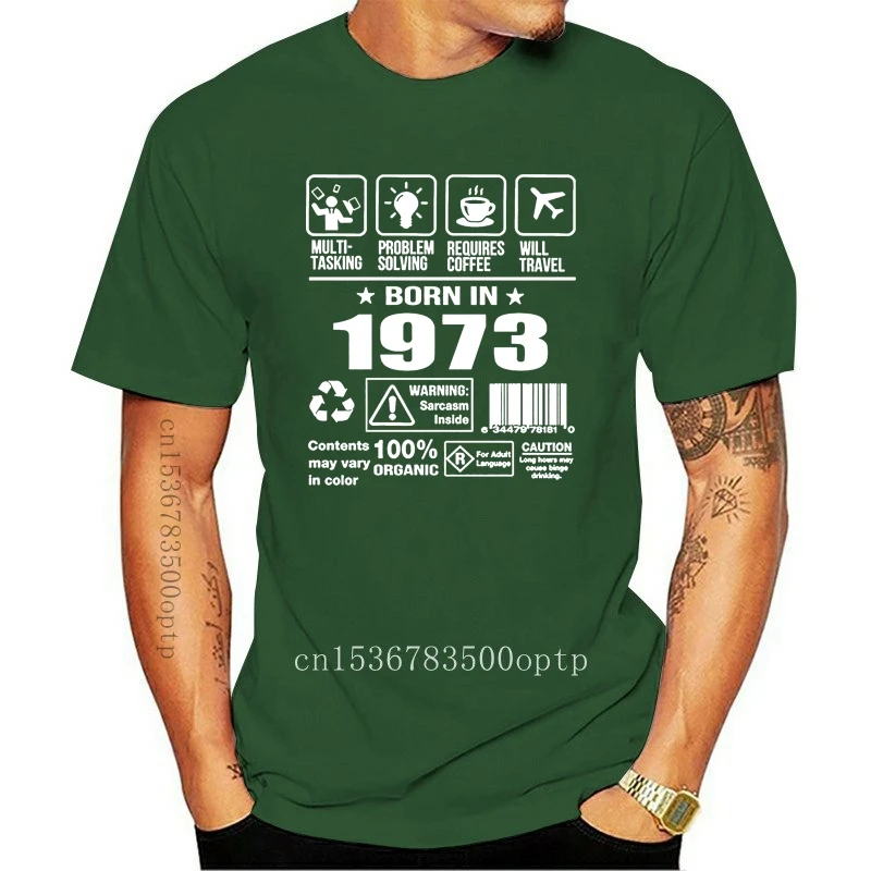 Мужская футболка для новорожденных в 1973 году, дизайнерская футболка из 100% хлопка, европейский размер, яркая модель, весна
Мужская футболка для новорожденных в 1973 году, дизайнерская футболка из 100% хлопка, европейский размер, яркая модель, весна