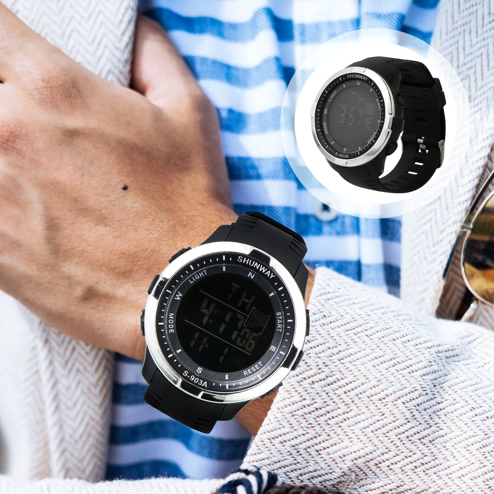 1pc Electric Wristwatch Luminous Electronic Watch Waterproof Watch for Adult Man
1pc Electric Wristwatch Luminous Electronic Watch Waterproof Watch for Adult Man