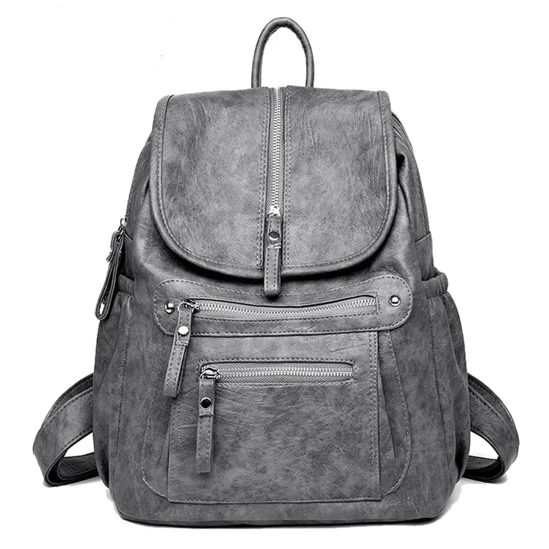 Women Backpack High Quality Leather Fashion School Travel Backpacks Female Feminine Casual Large Capacity Vintage Shoulder Bags
Women Backpack High Quality Leather Fashion School Travel Backpacks Female Feminine Casual Large Capacity Vintage Shoulder Bags
