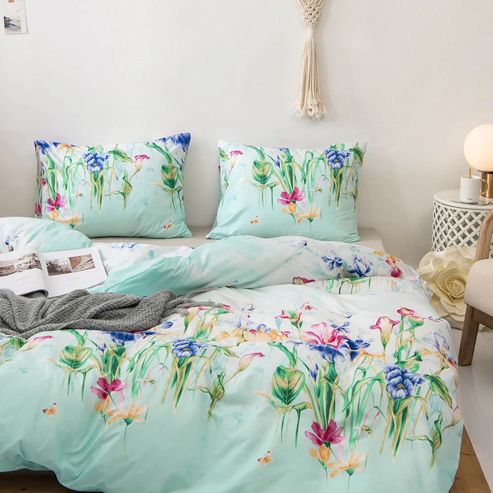 Green Flowers Bedding Sets Duvet Cover Twin queen king size Quilt Cover Bedclothes home textiles
Green Flowers Bedding Sets Duvet Cover Twin queen king size Quilt Cover Bedclothes home textiles