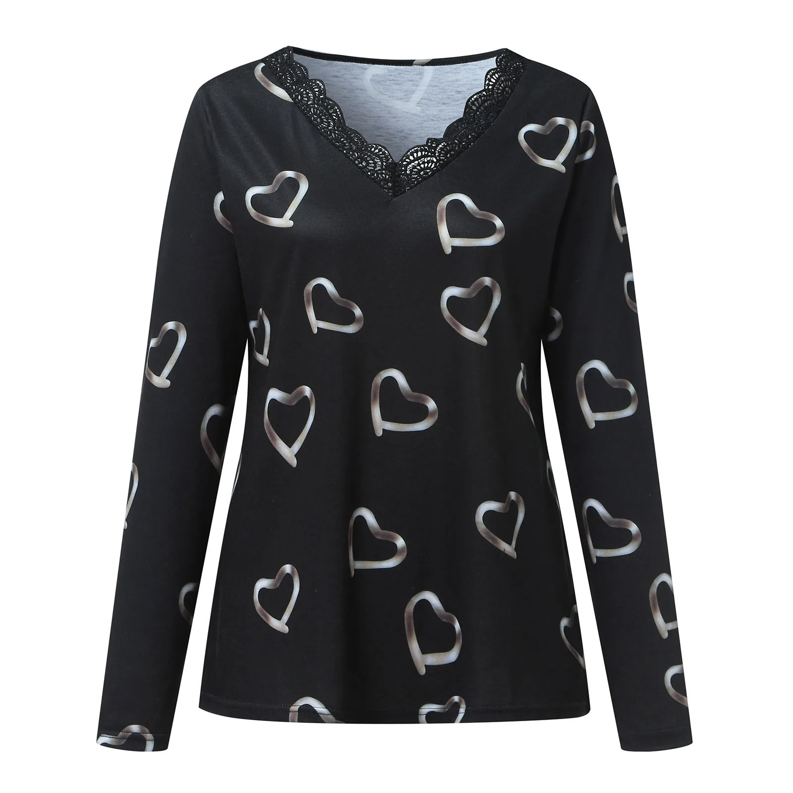 Women Hearts Print Asymmetrical Neck Pullover Long Sleeve T-shirt Top T-shirts Tupper Garment Women Clothing 2020 T-shirts
Women Hearts Print Asymmetrical Neck Pullover Long Sleeve T-shirt Top T-shirts Tupper Garment Women Clothing 2020 T-shirts
