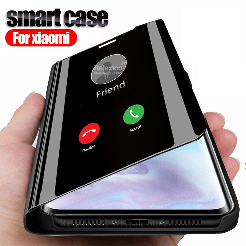 Чехол для смартфона xaiomi mi note 10 зеркальный флип-чехол xaomi xiomi redmi 8 7 pro 8a 7a note7 note8 note10