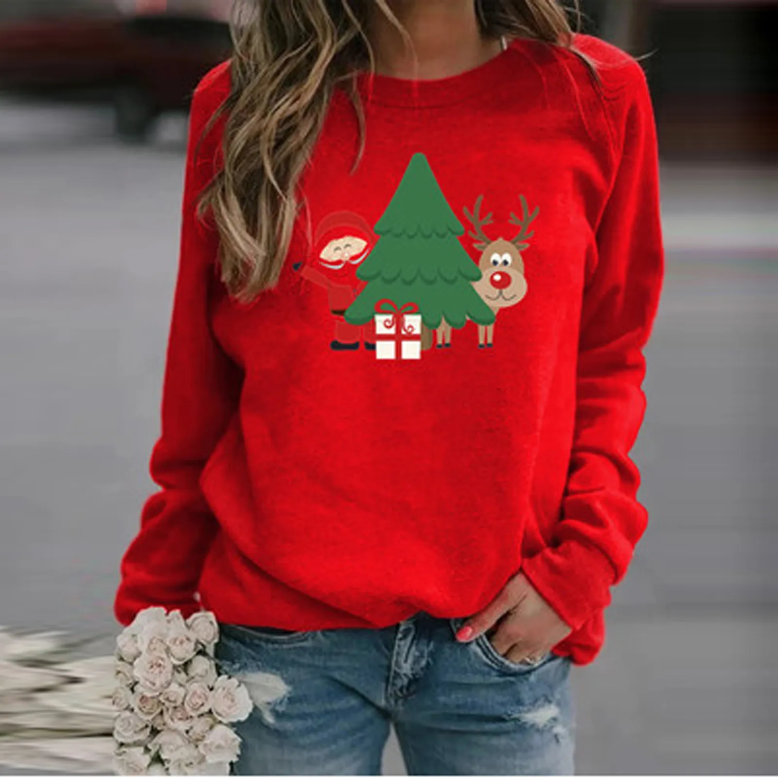 Christmas Tree Print Hooded Women's Fashion O- Neck Long Sleeve Loosen Sweatershirt Top Lady Plus Size Hoodies Tops harajuku
Christmas Tree Print Hooded Women's Fashion O- Neck Long Sleeve Loosen Sweatershirt Top Lady Plus Size Hoodies Tops harajuku