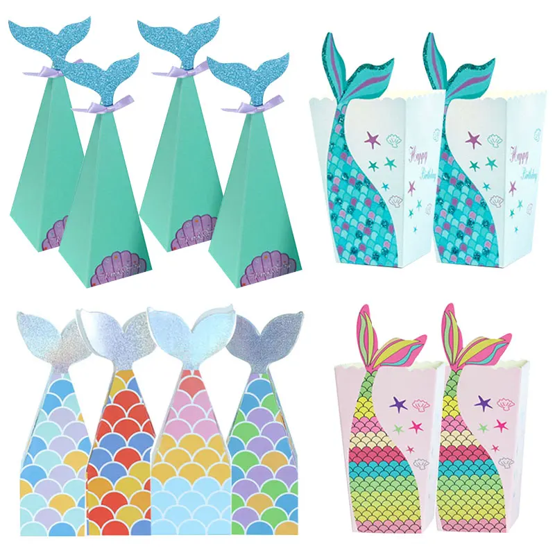 10pcs Mermaid Tail Candy Box Little Mermaid Party Decor Birthday Party Decorations Girl Candy Biscuit Packaging Box Baby Shower
10pcs Mermaid Tail Candy Box Little Mermaid Party Decor Birthday Party Decorations Girl Candy Biscuit Packaging Box Baby Shower