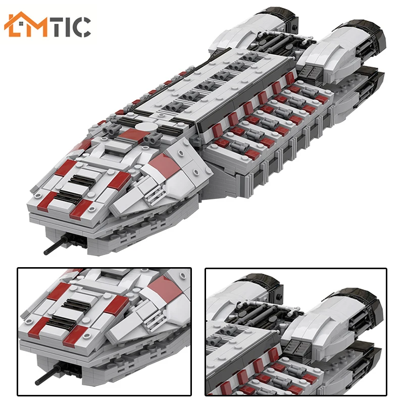 Space Movie Battlestar-Galactica Minotaur Class Gunship MOC Building Blocks Spacecraft Model Assembly Bricks Kids Toys
Space Movie Battlestar-Galactica Minotaur Class Gunship MOC Building Blocks Spacecraft Model Assembly Bricks Kids Toys