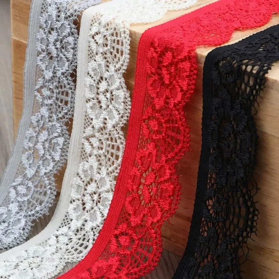 Stretch Elastic Lace Ribbon 30mm Wide White Lace Embroidered Cotton Elasticity Lace Trim Trimmings Clothing Underwear for Sewing
Stretch Elastic Lace Ribbon 30mm Wide White Lace Embroidered Cotton Elasticity Lace Trim Trimmings Clothing Underwear for Sewing