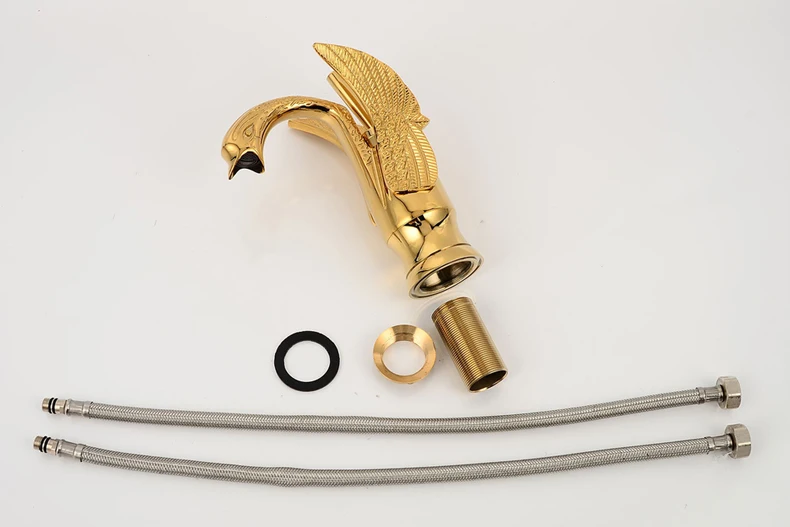 Gold Swan Basin Tap Ti-pvd Brass Ceramic Faucet Plate Spool Holder Deck Mounted Single Handle Copper Faucets
Gold Swan Basin Tap Ti-pvd Brass Ceramic Faucet Plate Spool Holder Deck Mounted Single Handle Copper Faucets