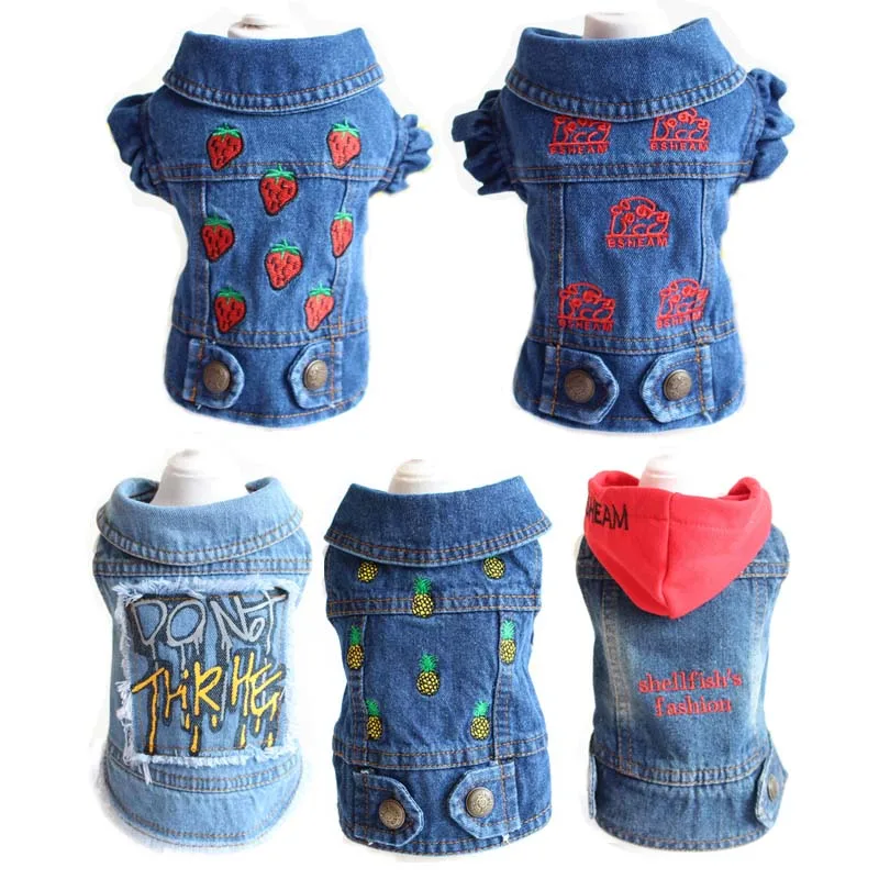 Fashion Pattern Dog Jeans Jacket Denim Pet Clothes for Small Dogs Dachshund Bichon Cowboy Cat Vest Spring Pet Apparel XS-XXL
Fashion Pattern Dog Jeans Jacket Denim Pet Clothes for Small Dogs Dachshund Bichon Cowboy Cat Vest Spring Pet Apparel XS-XXL