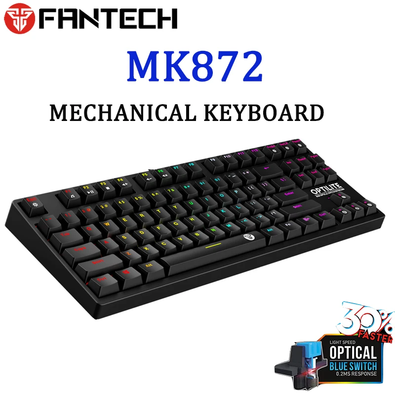 Игровая клавиатура Fantech MK872 RGB светодиодный черный/синий механическая