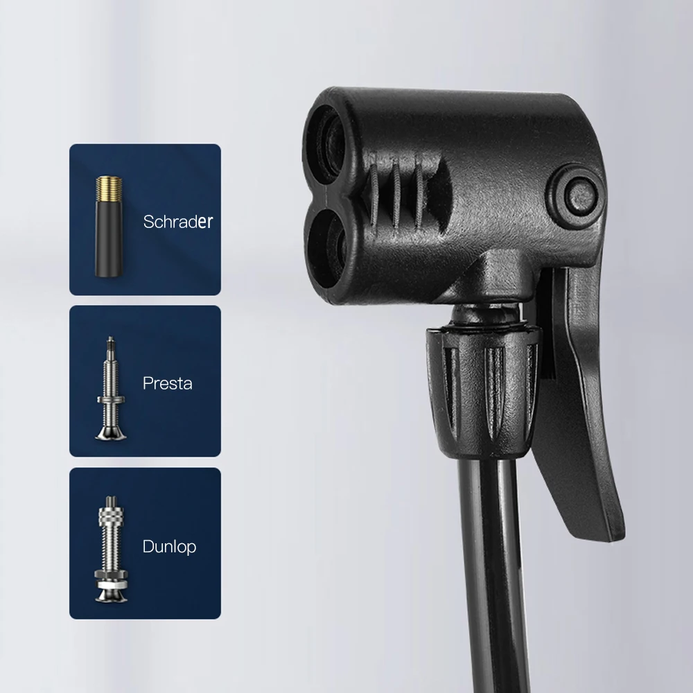 Bicycle Floor Pump 160PSI Bike Air Pump Presta & Schrader Valves Tire Tube Inflator with Multifunction Ball Needle Bike Pump
Bicycle Floor Pump 160PSI Bike Air Pump Presta & Schrader Valves Tire Tube Inflator with Multifunction Ball Needle Bike Pump