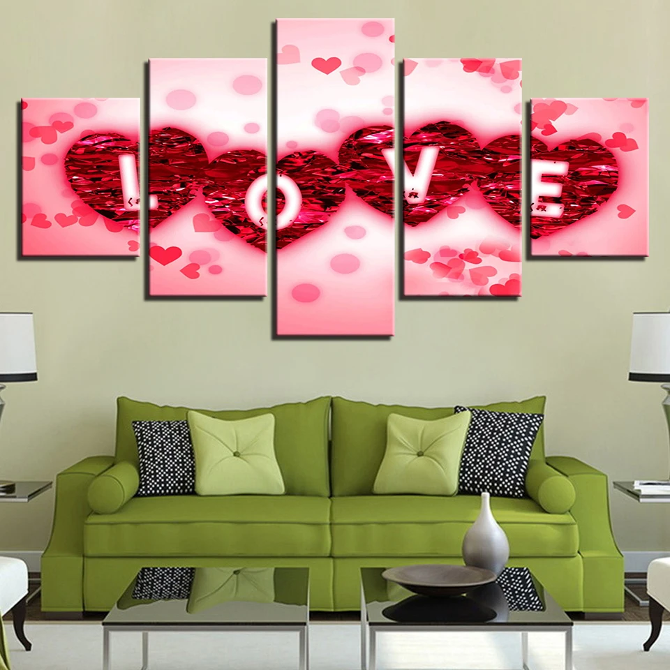 HD живопись на холсте для Гостиная Большой Wall Art Печать домашний Декор 5 шт. с