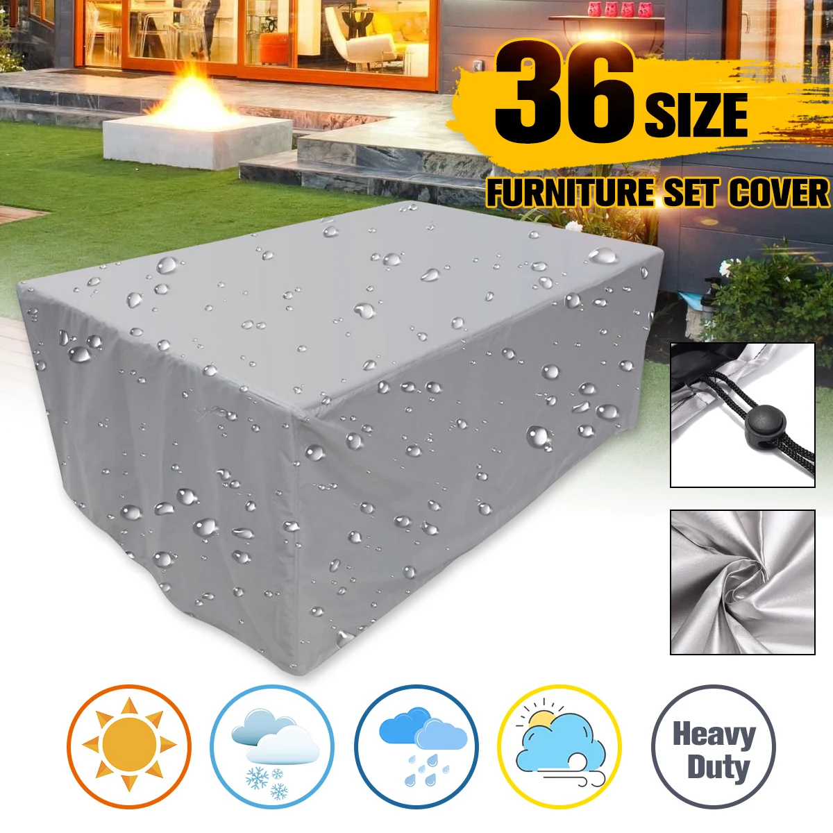 Oxford Cloth Furniture Dustproof Cover For Rattan Table Chair Sofa Waterproof Rain Garden Outdoor Patio Protective Case
Oxford Cloth Furniture Dustproof Cover For Rattan Table Chair Sofa Waterproof Rain Garden Outdoor Patio Protective Case