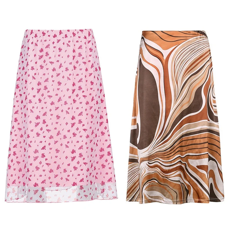2PCS Printed Midi Skirt Women Brown A-Line High Waist Elegant Skirts M With Y2K Patchwork Mesh A-Line Short Skirts M
2PCS Printed Midi Skirt Women Brown A-Line High Waist Elegant Skirts M With Y2K Patchwork Mesh A-Line Short Skirts M