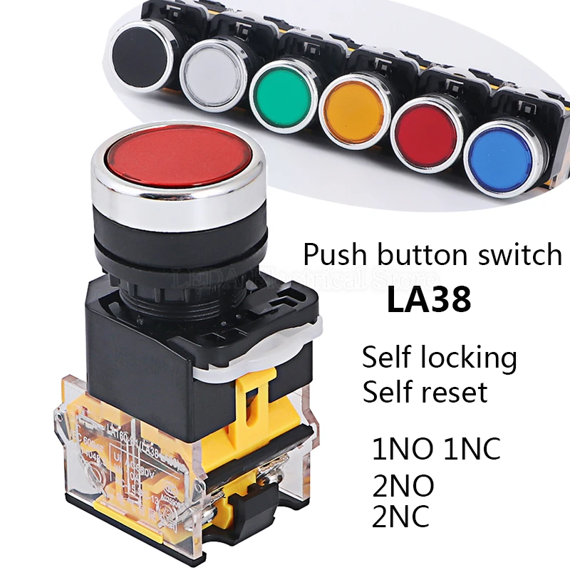 1Pc LA38-11BNZS ON-OFF 2NO 1NO1NC Momentary/Latching Push Button Switch 22mm 4Screw Small Size Flat Round Panel Cutout LA38-11BN
1Pc LA38-11BNZS ON-OFF 2NO 1NO1NC Momentary/Latching Push Button Switch 22mm 4Screw Small Size Flat Round Panel Cutout LA38-11BN