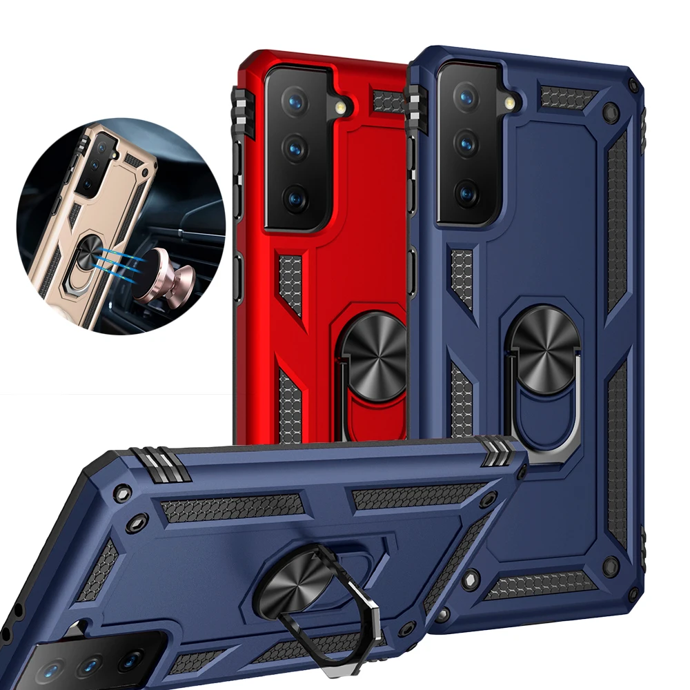 

Armor Shockproof Cover For Samsung Galaxy S22 S21 S20 S30 Pro Ultra FE S10 S9 S8 Plus S7 S10E Phone Case Magnetic Holder Stand