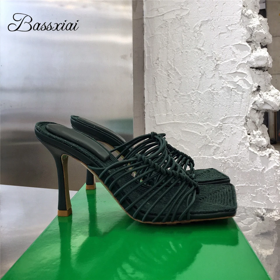 Stretch Plaited Narrow Band Runway Mules Lady Sexy Thin High Heels Square Toe Slingbacks Lazyman Summer Sandals Women
Stretch Plaited Narrow Band Runway Mules Lady Sexy Thin High Heels Square Toe Slingbacks Lazyman Summer Sandals Women