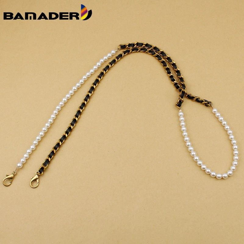 BAMADER Leather Thin Chain Pearl Strap Bag Belt Replace Copper Chain Wear Leather String Of Pearls Chain Strap Bags Accessories
BAMADER Leather Thin Chain Pearl Strap Bag Belt Replace Copper Chain Wear Leather String Of Pearls Chain Strap Bags Accessories