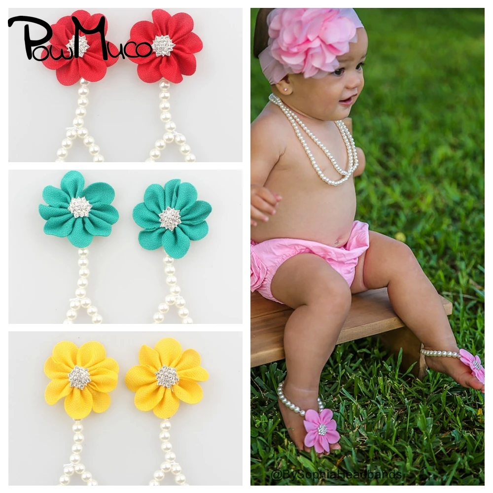 Powmuco Shining Rhinestone Chiffon Flower Baby Barefoot Sandals Fashion Pearls Infant Shoes DIY Foot Decoration Birthday Gifts
Powmuco Shining Rhinestone Chiffon Flower Baby Barefoot Sandals Fashion Pearls Infant Shoes DIY Foot Decoration Birthday Gifts